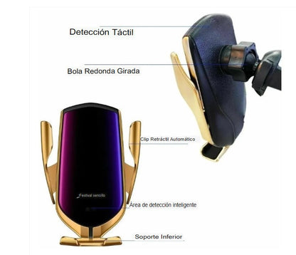 Soporte con Cargador Inalambrico